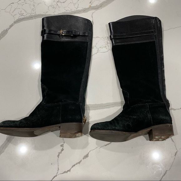 Tory Burch Jenna Boot Black Suede - Picture 1 of 8